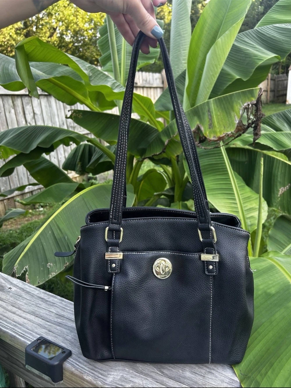 Rosetti Large Shoulder Bag Purse 10x10 Gold Hardware Spacious Leather Stylish